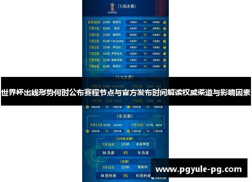 世界杯出线形势何时公布赛程节点与官方发布时间解读权威渠道与影响因素